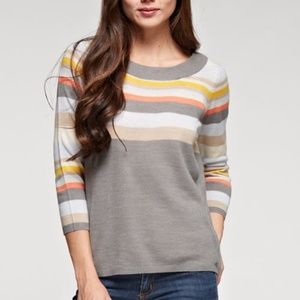 NWT Lovestitch 3/4 Sleeve Striped Spring Sweater